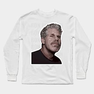 Ron Perlman Vector Art Long Sleeve T-Shirt